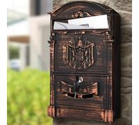 Cassetta Postale Parete Alluminio Buca Lettere Posta Esterno con Chiave Bronzo