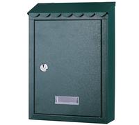 Bakaji Cassetta Postale da Parete in Acciaio Inox Buca Lettere per Posta da Esterno con Chiusura a Chiave (Verde)
