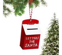 Cassetta postale per albero di Natale - Cassetta postale decorativa in ferr | Realizzata in robusto ferro verniciato a polvere e con una vivace finitura resistente alla ruggine, questa cassetta postale c