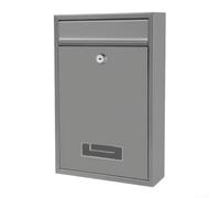 Cassetta Postale per alle Intemperie Cassetta Postale per alle(Gray) | Ferro per robusto, chiusura a chiave, protezione mail, montaggio , uso interno ed esterno