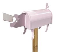 Cassetta postale per animali - Metallo 20 x 10 cm 600 g | Scultura della casella postale impermeabile, deposito di pali da giardino, ricevitore di lettere decorativo | Ornamento per ricevimenti di