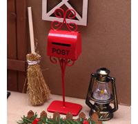 Cassetta postale per casa delle bambole in miniatura, accessorio per cortile