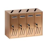 Cassetta Postale Per Condominio A 4 Posti Colore Bronzo Mod.Domus V1015B