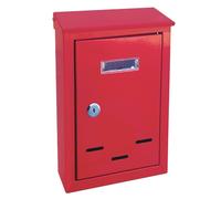 Cassetta Postale per Esterno Buca Lettere Rosso per posta 18,5x6x27cm - 7540