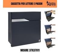 Cassetta postale per la posta delle lettere pacchi da esterno moderna nera
