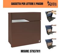 Cassetta postale per la posta delle lettere pacchi da esterno moderna nera