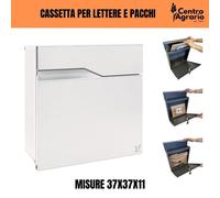 Cassetta postale per la posta delle lettere pacchi da esterno moderna nera