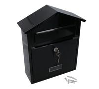 Cassetta postale per lettere metallo nero porta a muro cancello recinzione gi...