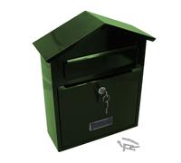 Cassetta postale per lettere metallo verde parete porta cancello recinzione g...
