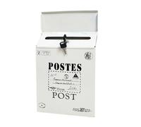 Cassetta postale per pacchi Cassetta postale in ferro da parete con serratura multicolore for posto di lavoro(White a)