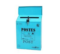 Cassetta postale per pacchi Cassetta postale in ferro da parete con serratura multicolore for posto di lavoro(Blue a)