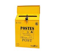 Cassetta postale per pacchi Cassetta postale in ferro da parete con serratura multicolore for posto di lavoro(Yellow a)