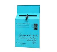 Cassetta postale per pacchi Cassetta postale in ferro da parete con serratura multicolore for posto di lavoro(Blue)