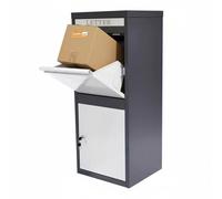 CASSETTA POSTALE PER PACCHI DA PAVIMENTO BOX LETTERE BUSTE CON 4 APERTURE DI SICUREZZA ANTI INTRUSIONE E APERTURA POSTERIORE