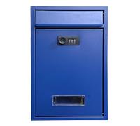Cassetta Postale Per Password, Resistente Alla Pioggia, Da Parete, Per Riporre I Giornali, Per La Casa, Per Suggerimenti, In Ferro, Per Villa(Blu)