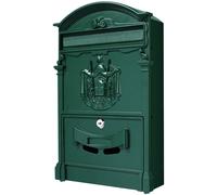 CASSETTA POSTALE PER POSTA ARTISTICA ALLUMINIO PRESSOFUSO ESTERNO VERDE VULCANIA