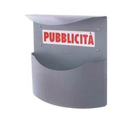CASSETTA POSTALE PER PUBBLICITA' MARSUPIO COLOR ARGENTO CM.L34,5xP12,5xH35