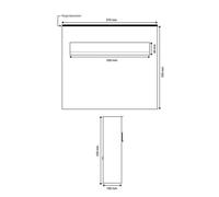 Cassetta postale per recinzione in RAL 9005 - A-02