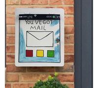 Cassetta Postale Per Tablet Casa In Metallo Bianco Chiusura H 36,5 Cm