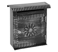 Cassetta postale portalettere tipo Eco mm 220x70x270h in ferro battuto nero con