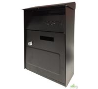 CASSETTA POSTALE POSTA IN ACCIAIO PER ESTERNO NERA 21x9x32h CM BUCA LETTERE