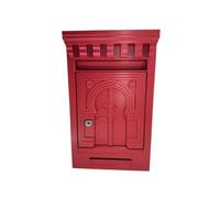 Cassetta postale posta lettere in alluminio rosso parete da muro esterno