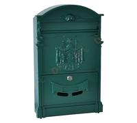CASSETTA POSTALE VILLA ITALIA IN ALLUMINIO COLOR VERDE L26xP9xH42 cm