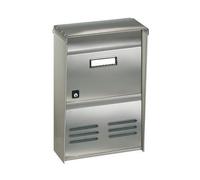 CASSETTA POSTALE RIVISTA ALUBOX DUBLO EVO INOX DR2EIXL PER ESTERNI CM. 26x12xH37