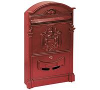 Cassetta Postale Rossa alluminio pressofuso Lettere Posta Esterno 260x90x410 mm