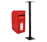 Cassetta Postale Royal Mail con Piedistallo in Ferro da Esterno