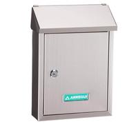 ARREGUI Smart E5727 Cassetta Postale Individuale in Acciaio Inossidabile, Cassetta Postale o Raccogliposta, con 2 Feritoie, Cassetta Postale da Esterno, Dimensione S (DIN A5), Facile da Montare, Inox