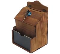 Cassetta postale sospesa a parete con pannello rimovibile per lavagna, 3 tasche laterali, ideale per le scuole, le aziende, la scatola dei suggerimenti per la chiesa