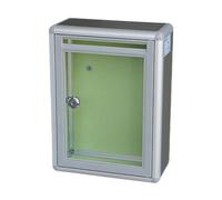 Cassetta postale trasparente multifunzione con chiusura a chiave, per scuola aziendale, porta anteriore, 21,5 x 10,5 x 28,5 cm