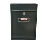 Cassetta postale Utilia modello Atene in acciaio con serratura colore verde