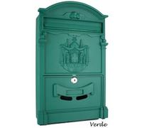 Cassetta Postale Verde da Esterno Condominio in Alluminio con Serratura