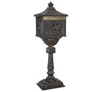 vidaXL Cassetta postale verticale Vintage – Alluminio impermeabile, Bronzo 42,5×29,5×117 cm