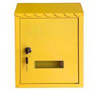 Cassetta Postale Verticale da Parete con Serratura a Chiave, in Acciaio Zincato Resistente alla Ruggine, per Esterni, Ideale per Casa e Ufficio(Yellow)