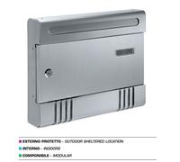 CASSETTA POSTALE VIOLETTA TECHNOMAX VIO ARGENTO