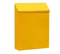 Cassetta Postale Wall Mounted Mailbox Newspaper Holder Box Letter Drop for Outdoor Gate Home Office Garden(Yellow)