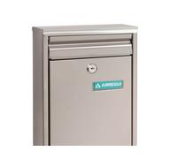 ARREGUI Zaguán E5757 Cassetta Postale Individuale in Acciaio Inossidabile, Cassetta Postale o Raccogliposta, Con 2 Feritoie, Cassetta Postale Da Esterno, Dimensione S(DIN A5), Facile da Montare, Inox