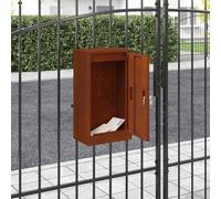 vidaXL cassetta postalepastkastei con porta Ruggine 30 x 20 x 55 cm, Cassetta postale per giardino e terrazzo, design elegante, box per pacchi impermeabile, ottimo per l'esterno