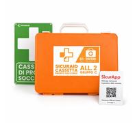 CASSETTA PRONTO SOCCORSO AZIENDALE DM 388/2003 CE MDR ARANCIONE CON ACCESSORI CO