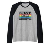 Cassetta retrò Best of 85s 85s 85s Party Maglia con Maniche Raglan