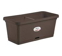 CASSETTA + RISERVA + RUOTE NATURAL STEFANPLAST PP RATTAN MOKA CM 80X40 H.CM 34