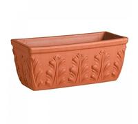 Cassetta Roma in Terracotta 42x20x17 cm - Fioriera Artigianale Rettangolare per Piante e Fiori - Fatta a Mano in Italia - Ideale per Balconi, Terrazze e Giardini