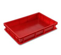 Cassetta Rossa Porta Impasti pizza pane Sovrapponibile 60x40H10 HDPE Idonea al C