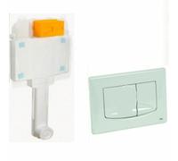 CASSETTA SCARICO WC AD INCASSO MODELLO OLI74 + PLACCA DI COMANDO DUE TASTI