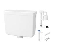 Cassetta Scarico WC Esterna a Zaino in ABS 4-8 Litri Start Stop Silenziosa Completa Scarico Rapido con Galleggiante Tubo e Kit Fissaggio Risparmio idrico