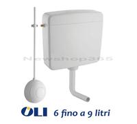 CASSETTA SCARICO WC ESTERNA A ZAINO OLI PULSANTE ESTERNO X DISABILI ABS BIANCO