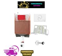 Cassetta scarico wc incasso Kariba Monolith 9.0 con placca comando Fidia bianca